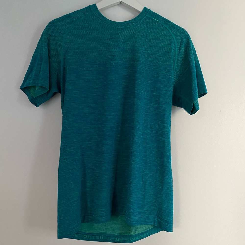 Lululemon Metal Vent Tech Short-Sleeve Shirt (blue-green, S)